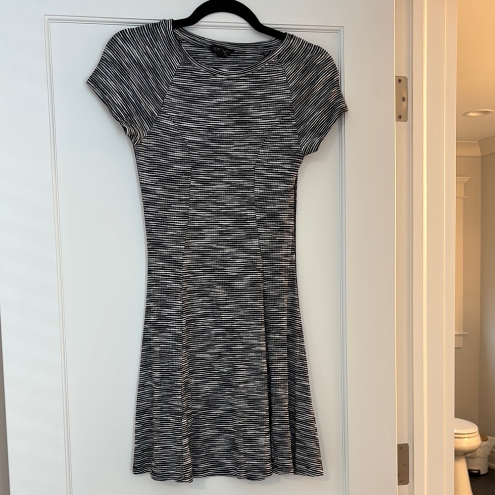 Topshop Black and White Mini Dress